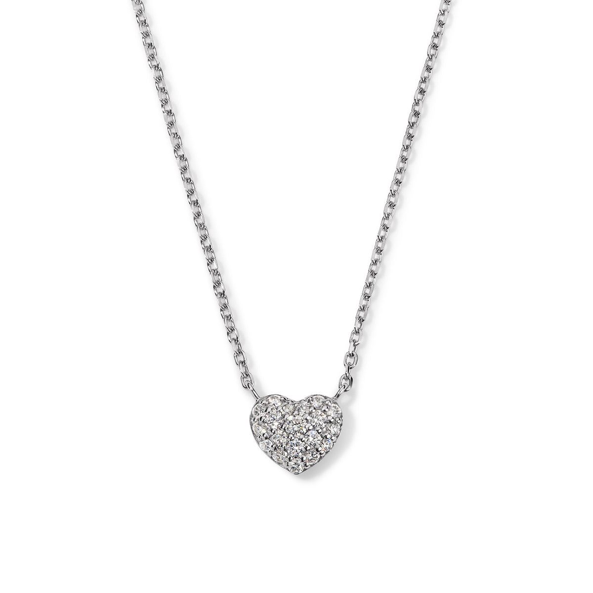 Pavé Diamond Heart Necklace