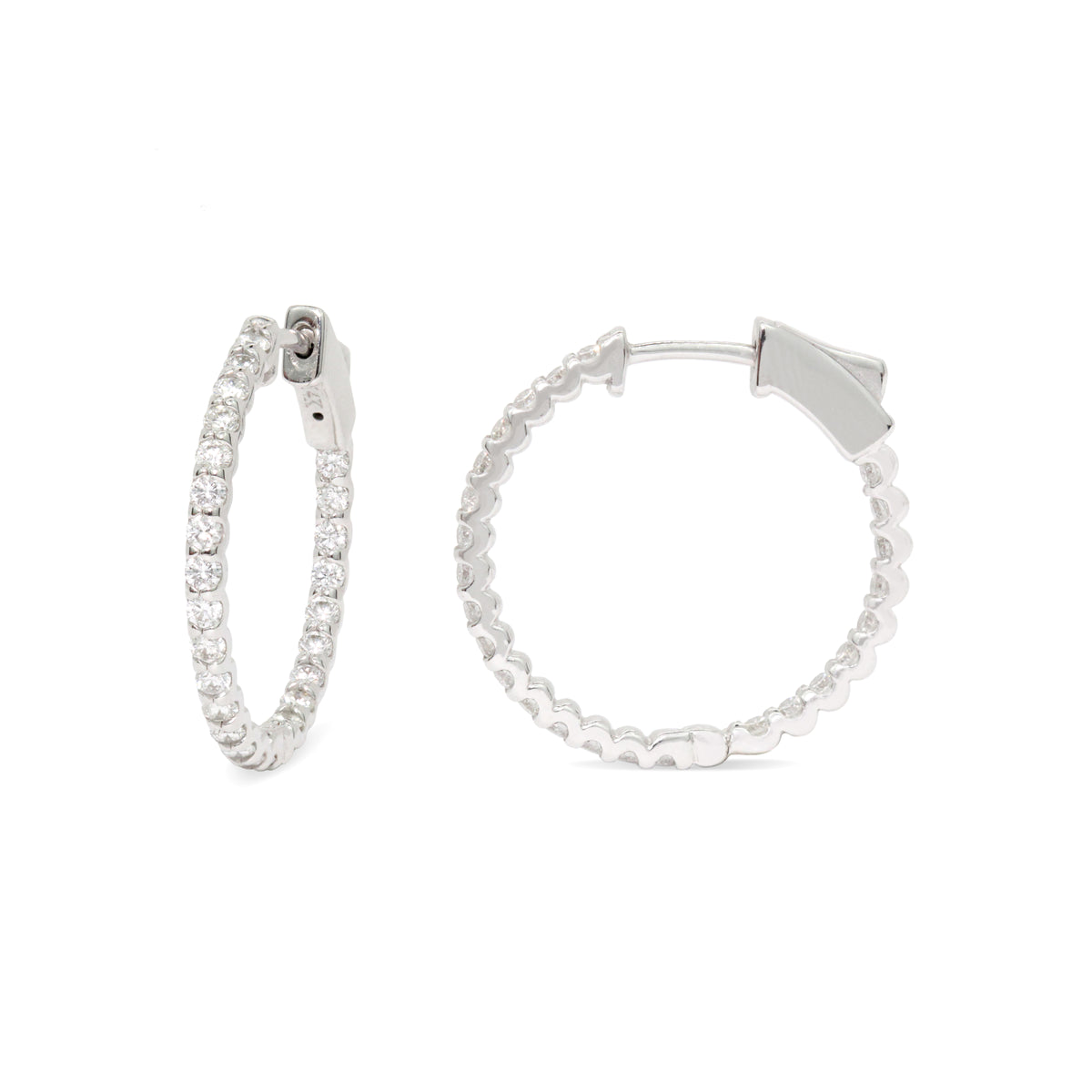 Inside-Out Diamond Hoops