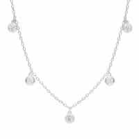 Diamond Cleo Necklace In White Gold